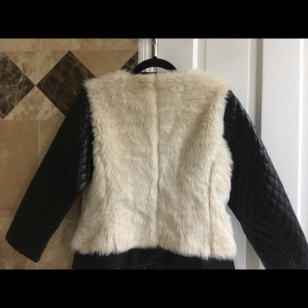 Furry leather jacket - Picture 5 of 7